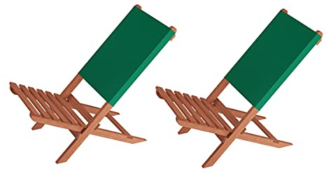 Erst-Holz Anglerstuhl Gartenstuhl Klappstuhl Grüner Bezug Buche Massiv