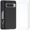 NEW'C Cover per Google Pixel 8 Pro in custodia silicone ultra sottile nero e 2 × vetro temperato per Google Pixel 8 Pro pellicola protettiva per schermo