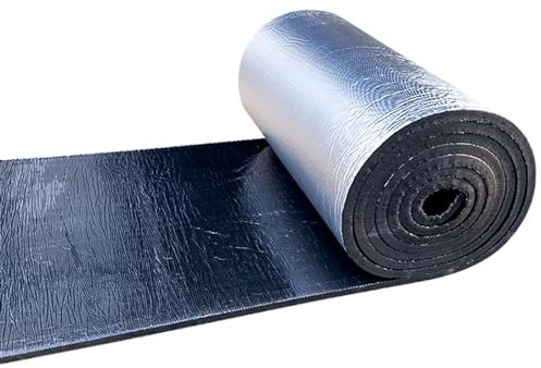 Heizkörper Reflexionsfolie Selbstklebend Schalldämmungsmatten 5mm Dicke Wärmereflektierende Matte aus Aluminium mit Schaum Dampfsperre Folie Dach Aussen, Wärme und Schalldämmung (Size : 1mx3m)