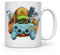 MAXIKIWI - Tasse à café ou à thé en céramique lisse et durable pour la maison ou le bureau – Parfait pour toutes les occasions – Manette de jeu pour la rentrée scolaire – 350 ml