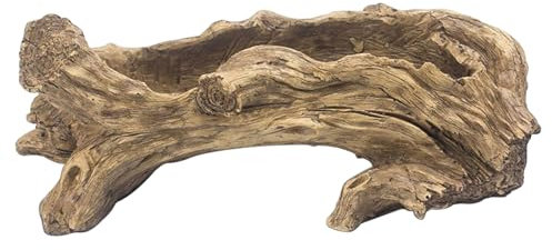 BEAHING Driftwood Planter, Driftwood Planter, Resin Artificial Tree Stump, Vintage Succulent Planter, Decorative Unique Log Planter for Indoor Outdoor 13.8x3.9x5.3 inch., Succulent Planter