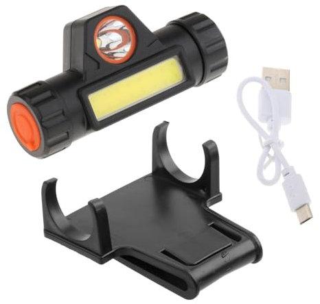 Milageto Scheinwerfer für Schweißhelm-Taschenlampe mit Halterung, breite Sicht, Schutzhelm-Licht, vielseitiger Kopfmontage-Scheinwerfer mit doppeltem