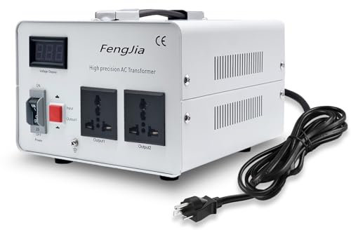 Voltage Converter Transformer Step-up/Step-Down -110V to 220V/220V to 110V Power Converter - Fully Grounded in The United States - Universal Socket, (500W（110V-220V）)