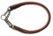 AKAH Hunde Halsband aus Elchleder mit Durchzugskette und Begrenzer (45cm)
