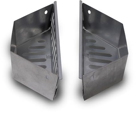 Frischluftküche Holzkohlekörbe - Optimale Glutverteilung auf Holzkohlegrills, ideal für indirektes und direktes Grillen, ermöglicht vielseitige Grilltechniken - Robuster Stahl, 36x11x7cm, 2 Stück