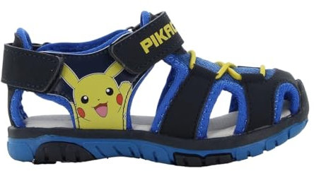 Leomil Pokémon Sandalen Jungen Pikachu Sandalen 30, Sommerschuhe Kinder, Blau
