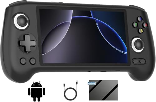 Console di gioco portatile retrò RG556, sistema Android 13 Unisoc T820 processore 5.48 touch pollici AMOLED schermo 5500 mAh supporto batteria WiFi online DP uscita (nero)