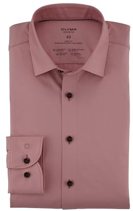 OLYMP Herren Hemd Langarm 200864 Single Jersey Body Fit Mauve, 43