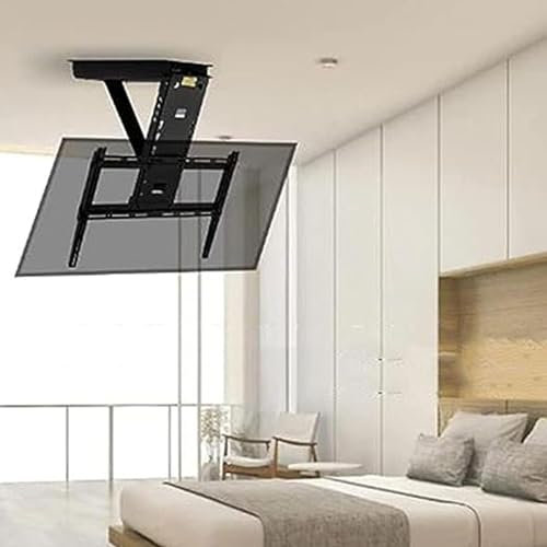 XDAWQP Support Mural TV 0-85° Support TV/Moniteur Rabattable, Support TV électrique au Plafond, Support TV motorisé pour téléviseurs 32-65 Pouces pour téléviseurs 26-70 Pouces
