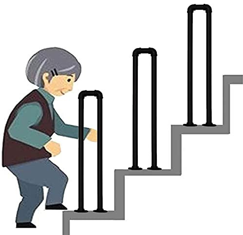 Pasos de pasamanos de Paso al Aire Libre de 1 por ciento, barandilla de Escalera de 1 Paso en Forma de U Plancha Mate de Plancha de Plancha de Plancha para la Mano Exterior para la Mano