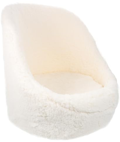Newborn Photography Small Sofa Baby Photo Prop White Plush | Comfortable Infant Posing Seat, Simple Delicate Finish, Fabric and Plastic Build