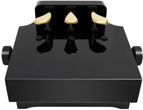 DAOHHFO Klavier Pedal Extender für Kinder Pedalverlängerung Piano Pedaleffekt Bank mit 3 Pedalen, Schwarz Höhenverstellbar Kinder Klavier Lehren Hilfe Zubehörteil