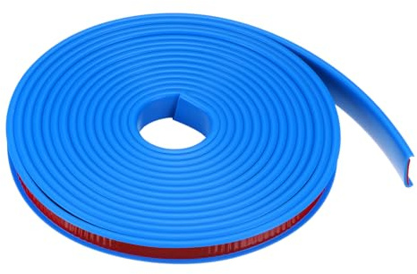 sourcing map U-Shape Edge Banding 19/32 x 19.7ft (15mm x 6M) Self Adhesive TPE Flexible Veneer Tape Soft Edge Strip Protector for Furniture Cabinet Table Protection Repair, Blue