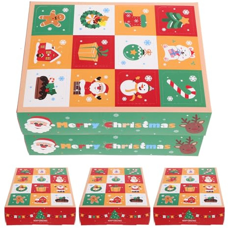 Weihnachtsboxen -pack mit 12 Fächern aus Papier für Weihnachten Feier