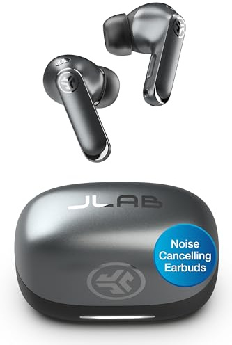 JLab Epic Pods ANC In-Ear Kopfhörer Bluetooth Noise Cancelling, Schwarz | Kabellose Earbuds 60+ Std., Adaptive-Geräuschunterdrückung, Dual-Treiber Hi-Res Audio, Multipoint, IP55, Klare Anrufe