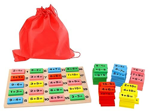 Kisangel 1 Satz Domino -bausteine Digitale Computerbausteine Domino-bausteine Bambus