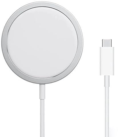 Magnetic Wireless Charger - 2025 Latest Version【MFi Certified: Magnetic Dock to USB C Charging Cable - 1m/3.3ft】for iPhone 16/15/14/13/12/11/Plus/Pro/Pro Max/Mini Series, Portable Charging Base,Silver
