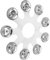 Mikinona Cloche de Tambourin Inoxydable pour Batterie Accessoire de Percussion Haute Performance avec Anneaux Ching Musical