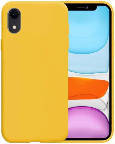 BTH - Hülle für Apple iPhone XR - Silikonhülle Backcover - Schutzhülle - Dünnes Design Gelb