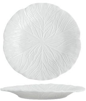 Household ceramic creative cabbage plate embossed flower-shaped western dessert plate -8.25