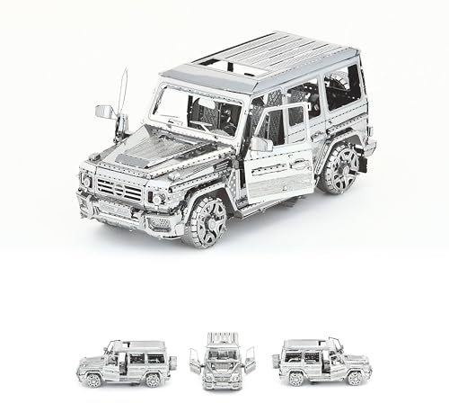 Amir Jamo® - 3D Metall Puzzle Auto Bausatz für Erwachsene – Modellauto Bastelset aus Metall – Miniaturfahrzeug DIY Modellbau – Schwierigkeitsgrad 4/5 – Geschenk für Männer, Frauen & Technikfans