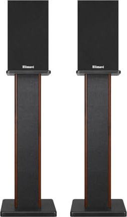 Elimavi Universal Speaker Stands for Surround Sound,Floor-standing stands for satellite & monitor and bookshelf Supports up to 150 lbs Features non-slip pads andnylon cable tie Easy installation,Brown