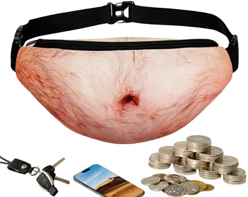 Lustige Gürteltasche Realistische 3D Tasche Für Bauch Und Taille | Verstellbare Hüfttasche Für Reise Fitness Wandern Alltag Cosplay Festival