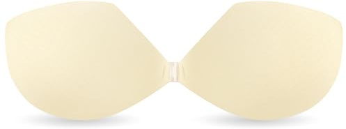 UEKUR Stick On Bra for Women, Invisible Strapless Backless Push Up Bra | Front Clasp for Firm Support, Self-Adhesive All-Day Stay, Breathable, Skin-Friendly & Reusable