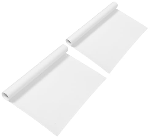 LIFKOME 2 Rollos de Lámina de Pvc Autoadhesiva para Fabricar Pantallas de Lámparas Diy, Material Blanco Adaptable y Antideslumbrante para Decoración del Hogar
