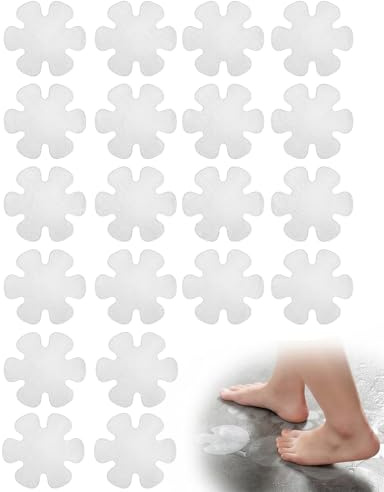 YIPFEN Adesivi Antiscivolo per Vasca e Doccia, 20 Pz, Adesivo Rinforzato ad Alta Presione, Protezione Anticaduta Garantita per Anziani, Bambini e Pavimenti Bagnati