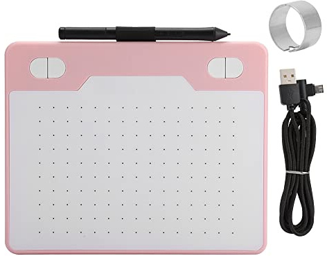 Tableta de dibujo con diseño portátil, bloc de dibujo para PC con función digital, tablero de escritura a mano rosa para uso en teléfono y computadora (Roseate)
