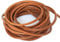 LolliBeads (TM) 3mm Flat Genuine Leather Cord Braiding String Light Brown (5 Yards)