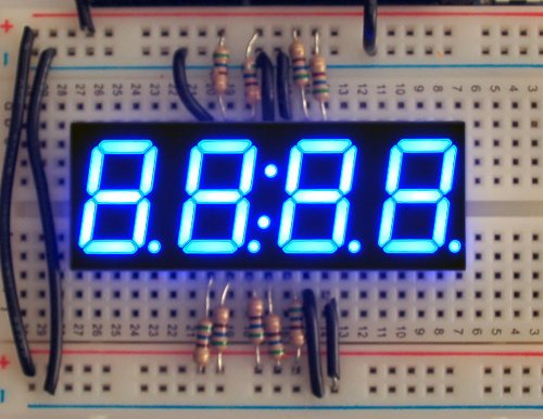 Adafruit 7-Segment-Uhranzeige, blau - 0.56 Zeichenhöhe