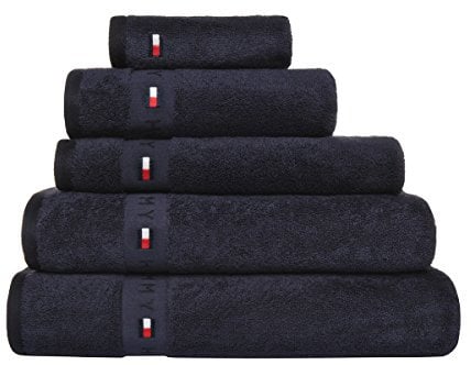 Tommy Hilfiger - Handtuch Serie Legend 2 - Uni 560 g/m², 100% Baumwolle, Marineblau, Badetuch 70 x 140 cm