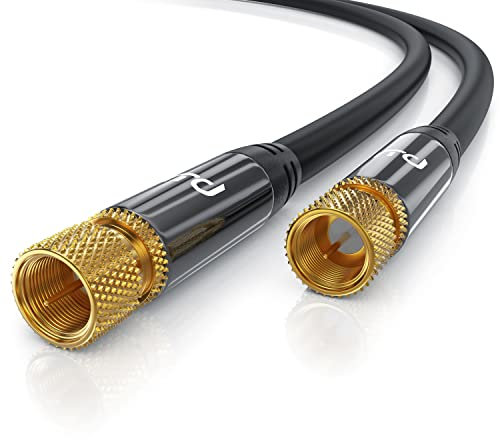 CSL - 20m SAT Kabel 8k 4k HDTV 135dB - Premium SAT Koaxialkabel Satellitenkabel F Stecker - TV HDTV Radio DVB-T DVB-C DVB-S DVB-S2 - Abschirmmaß 135db 75 Ohm - hochdichte 4-Fach Schirmung