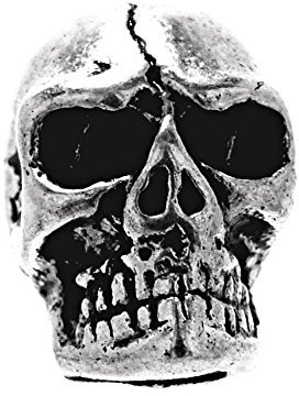 Kiss of Leather zierliche Bartperle Haarperle Totenkopf aus Edelstahl 4mm Innendurchmesser