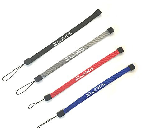 Hand Wrist Strap Lanyard rutschfest Seil für Nintendo New 3DS 3DS XL LL NDS NDSL NDSi 4pcs Black+Blue+Silver+Red