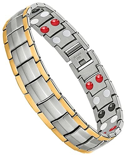 Jeracol Magnetarmband Herren, Titanstahl Magnet Armband Heilung Herren mit Ultra-Stärke von 3500 Gauss-Magneten, verstellbares Armband mit Entfernungswerkzeug und Schmuck-Geschenkbox