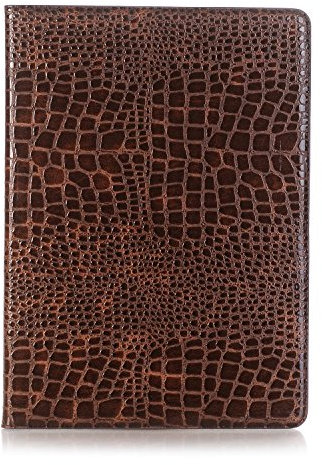 iPad Pro-1. 2. (12,9 Zoll) 2017 2015 Hülle für Damen, DMaos Krokodil Kunstlederständer Folio Smart Cover, Dokumentenkartenhalter – Braun