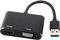 JSER Câble adaptateur USB 3.0 et 2.0 vers HDMI et VGA HDTV carte graphique externe compatible avec Windows Mac ordinateur portable