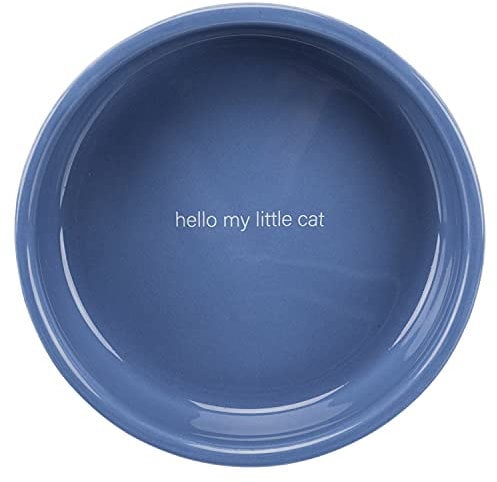 Trixie Gamelle en Céramique pour Chat 300 ML 15 cm Bleu Clair/Blanc 1 Unité