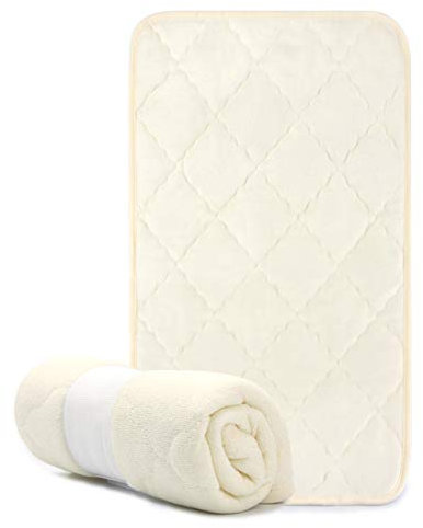PEKTIAS Cambiador Protector Impermeable Bebe Fibra Bambú Enrollable Portátil 35x70 cm 1 Unidad