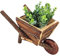 Spetebo - Carriola decorativa in legno, 30 cm