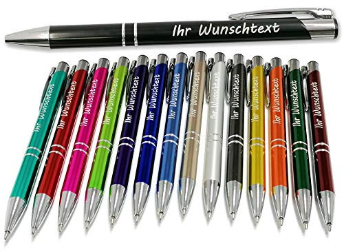 DecorsConcept Stylo personnalisable - cadeau de haute qualité pour tous. Stylo à bille avec gravure parfaits comme cadeaux promotionnels, articles d'entreprise, cadeaux de fête - Quantité: 10
