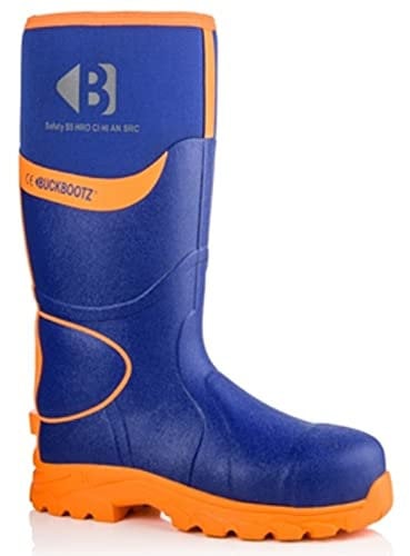 Buckler Mens Safety S5 Waterproof Composite Toe Wellington Wellies Blue/Orange | UK Shoe Size: UK 11 / EU 45