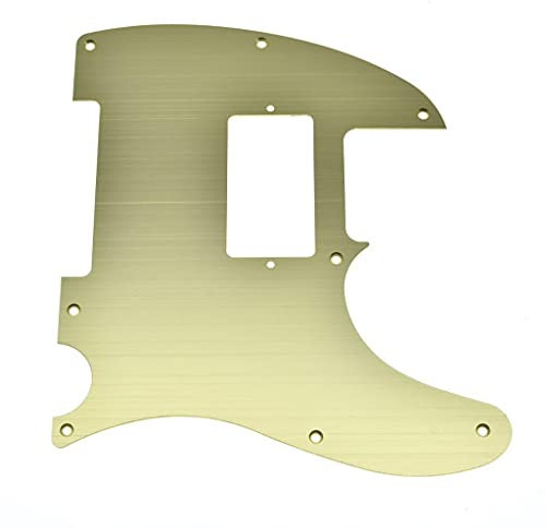 KAISH 8 Loch Metall Aluminium eloxiert Tele Humbucker Pickguard TL Pick Guard Scratch Plate für USA/Mexiko Telecaster/Tele Gold