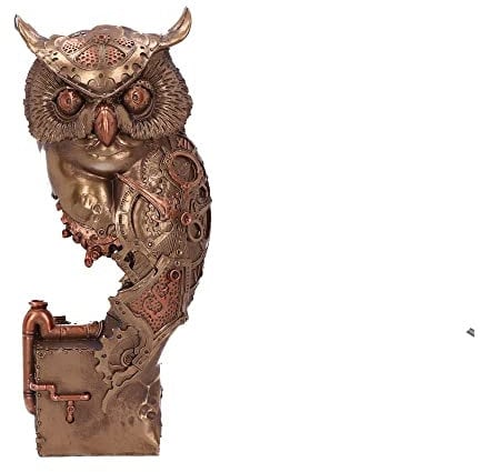 Nemesis Now Steampunk Ohm Eulenfigur, Harz, Bronze, 29 cm