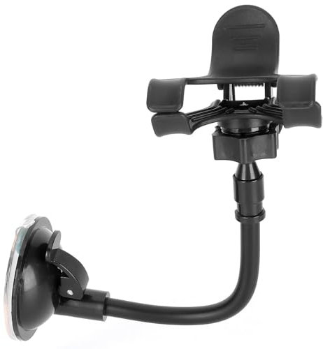 Gitarren-Handyhalter, 12x6cm/4,7x2,4 Zoll 360 Grad drehbar Flexible Smartphone-Halterung Clip, E-Gitarre Bass Tablet Halter Kopf Broadcast Clip mit bnehmbare Saugnapfplatte Für Heim Musik Recordings