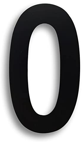 Ywonoby 3D Mailbox Numbers 2 Inch(5 cm) Self Adhesive Stainless Metal House Numbers Stickers for Door Numbers, Address Numbers, Black(0)