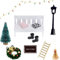 Super Idee Wichteltür Zubehör Set Miniatur Bank Mini Stiefel Straßenlaterne Weihnachtsbaum Dekokranz Holzleiter Besen Zuckerstange Teppichdecke Verzierungen für Wichtel Tür (Miniatur Bank Set)